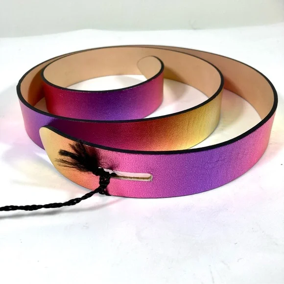 Isabel Marant Lecce Knotted Metallic Leather Belt Large NWT